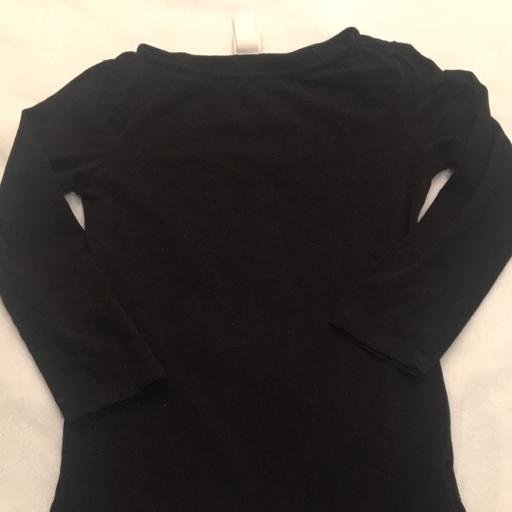 H&M black 3/4 sleeve stretch shirt